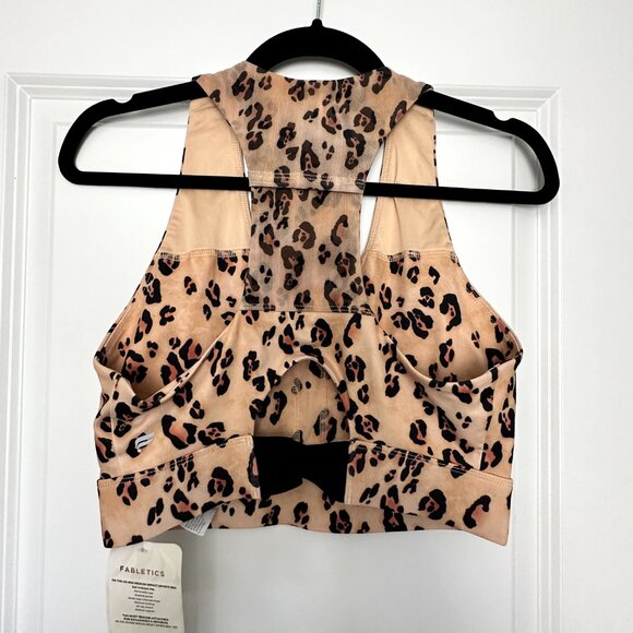 FABLETICS | Sports Bra On the Go Midi Medium Impact | Desert Leopard | Size: M - Picture 4 of 11